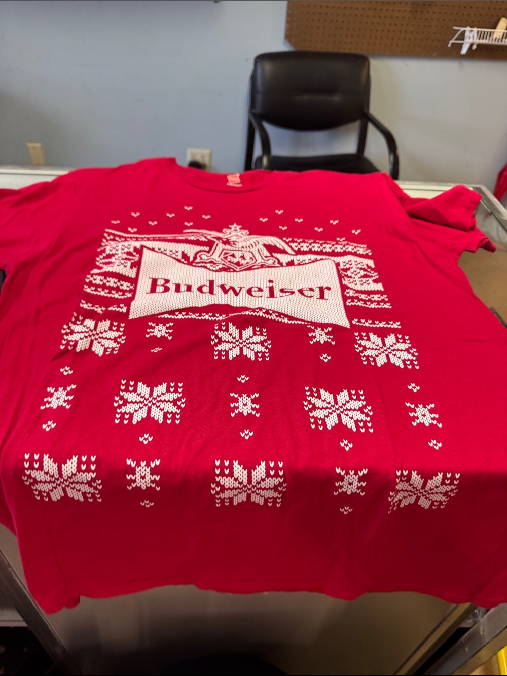 Hanes Red Budweiser Logo Short Sleeve Tee